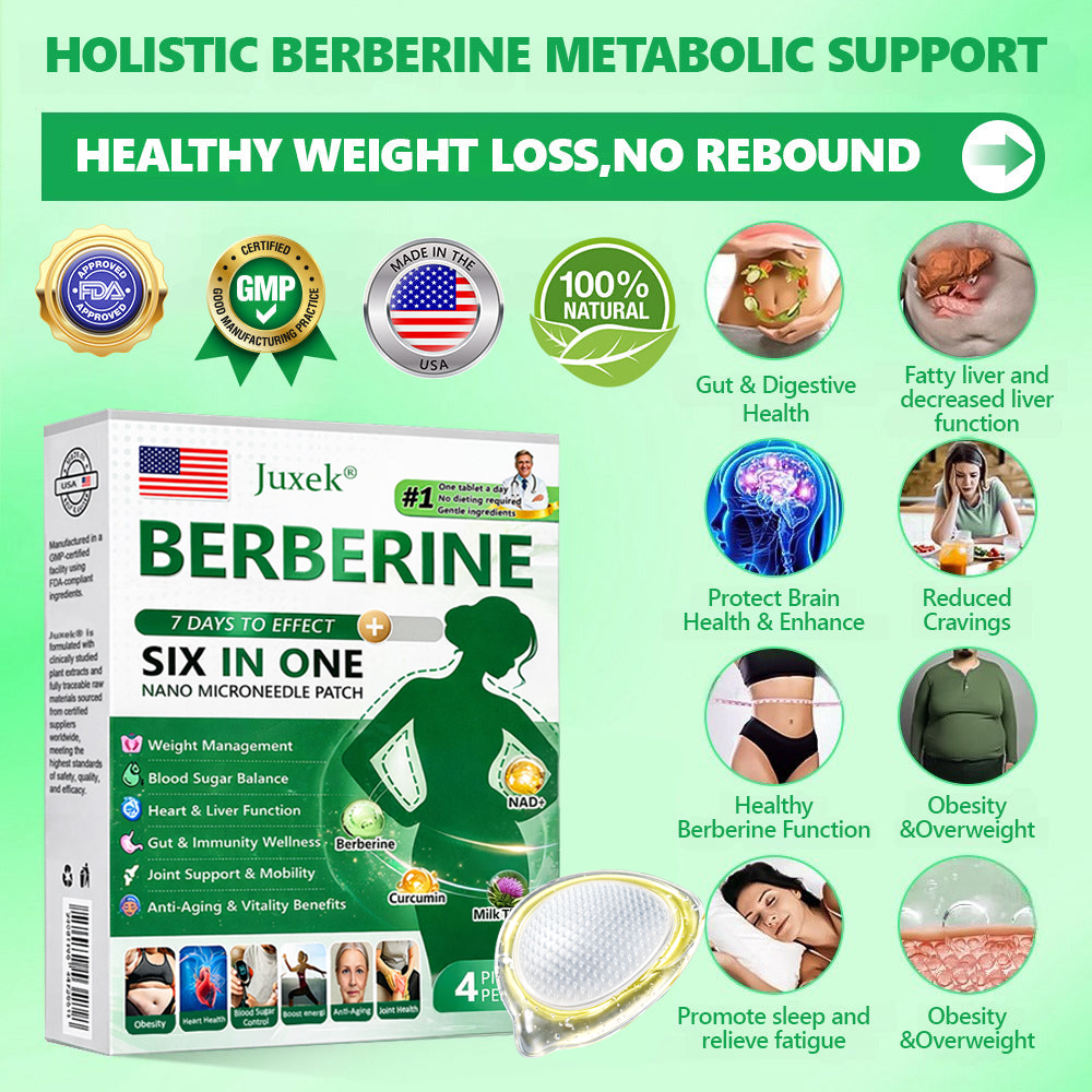 New 2026 Upgrade: JuxekBerberine 6-in-1 NanoMicroneedle Patch with Science-Backed Formula| ๐
๐๐ ๐ข๐๐ก๐ ๐๐ 7 ๐๐๐ฆ๐ ๐