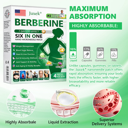 New 2026 Upgrade: JuxekBerberine 6-in-1 NanoMicroneedle Patch with Science-Backed Formula| 𝑅𝑒𝑠𝑢𝑙𝑡𝑠 𝑖𝑛 7 𝑑𝑎𝑦𝑠 🏅