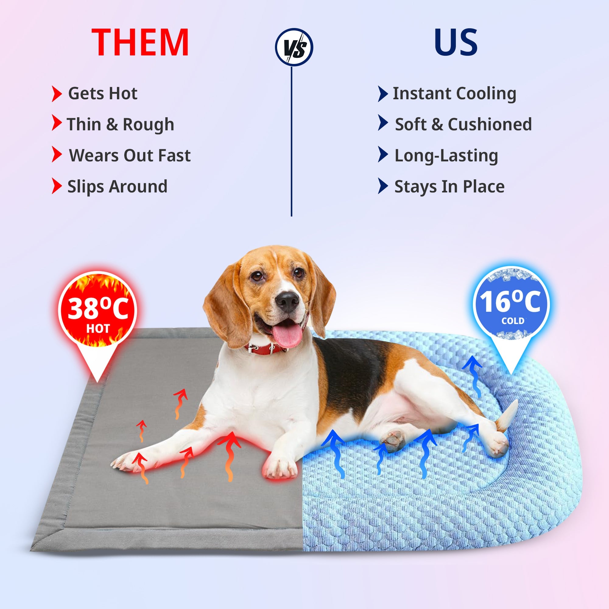 Ice-Silk Cooling Pet Bed