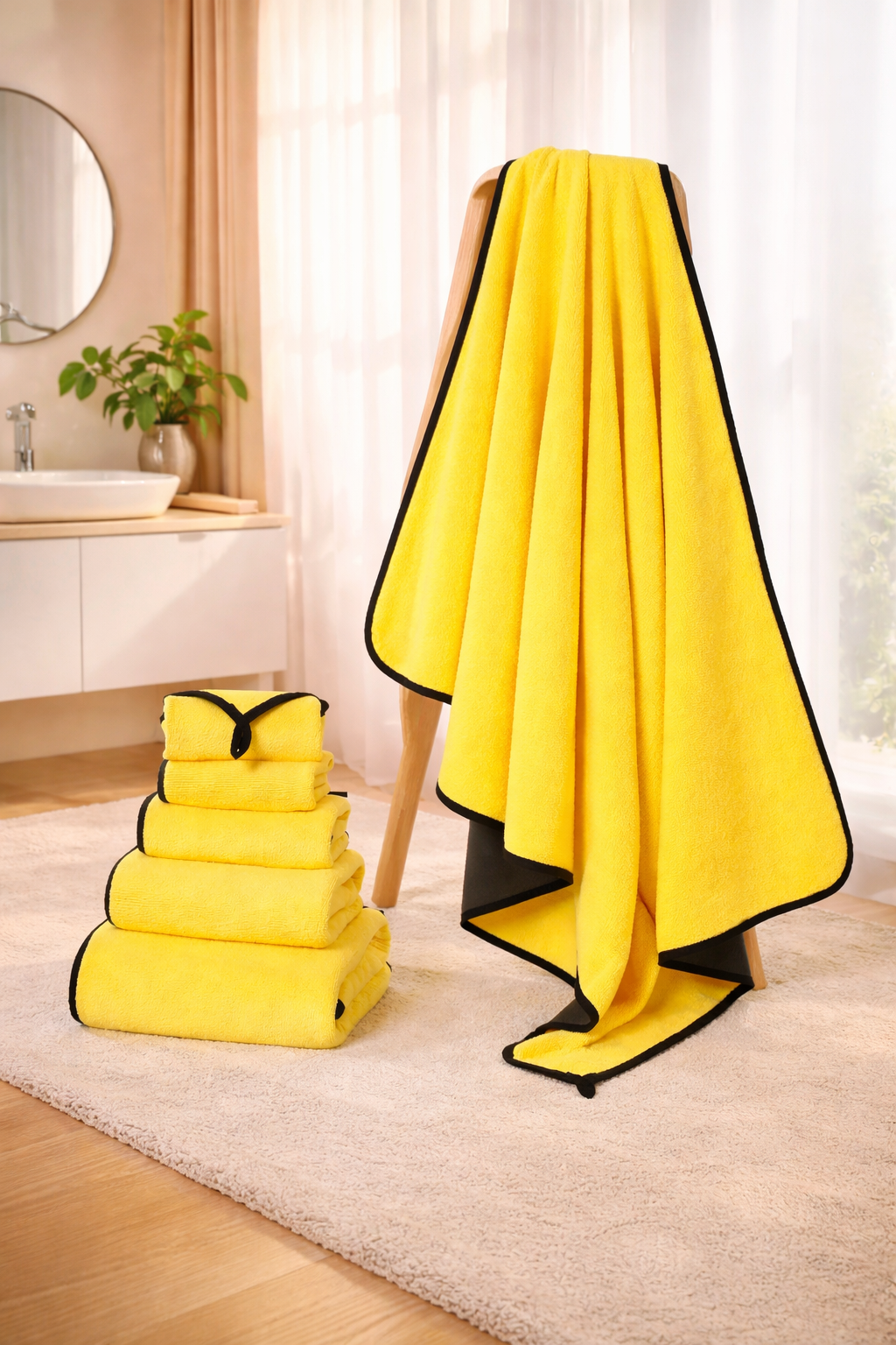Quick drying coral fleece pet bath towel with water absorption