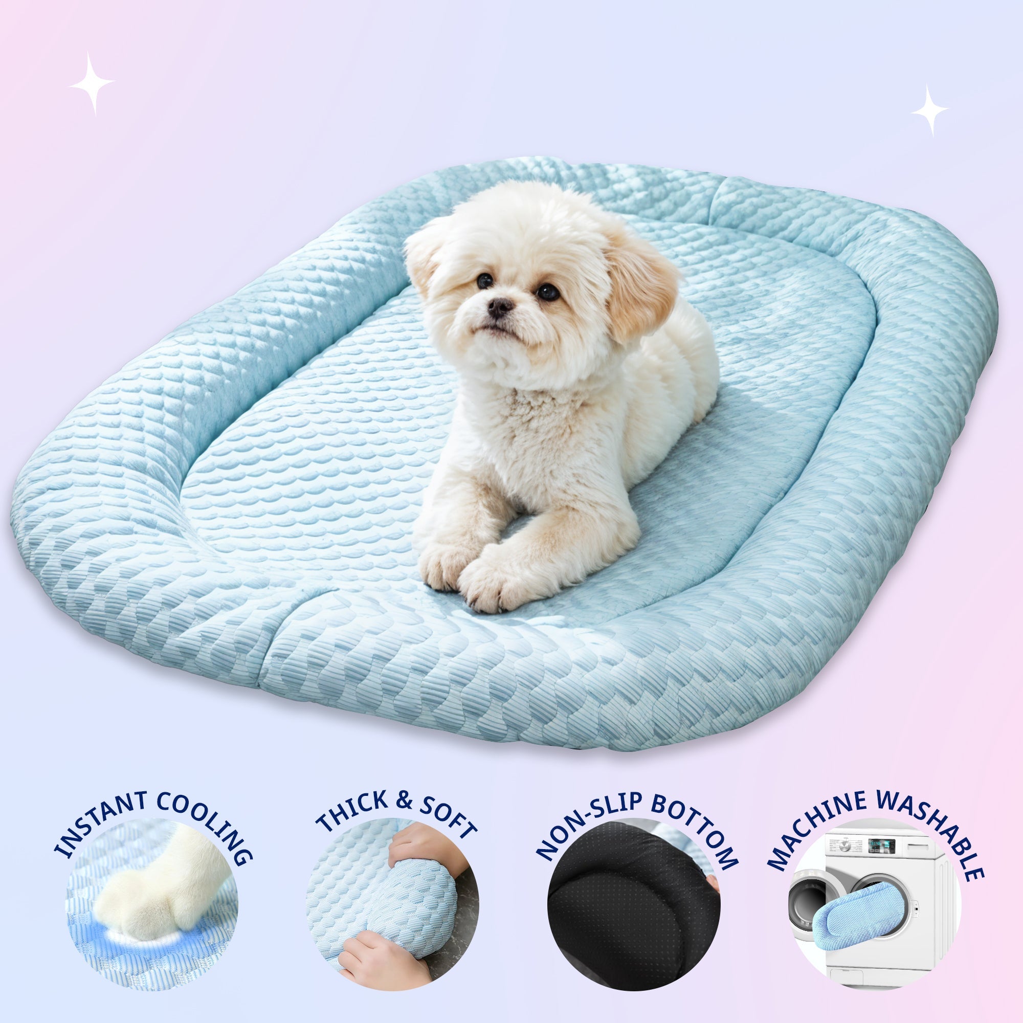 Ice-Silk Cooling Pet Bed