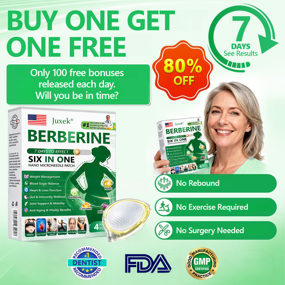 New 2026 Upgrade: JuxekBerberine 6-in-1 NanoMicroneedle Patch with Science-Backed Formula| 𝑅𝑒𝑠𝑢𝑙𝑡𝑠 𝑖𝑛 7 𝑑𝑎𝑦𝑠 🏅